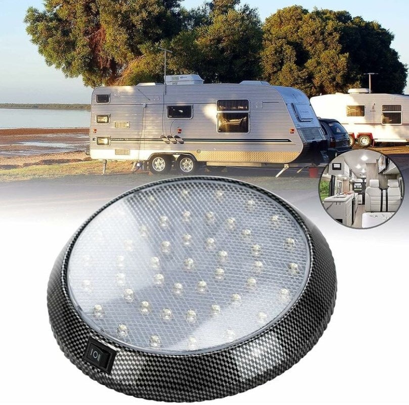 Plafonnier LED 12V 6.8W Blanc Froid 6000K Pour Camping-Car, Caravane, Fourgon - XUKEY, Neuf