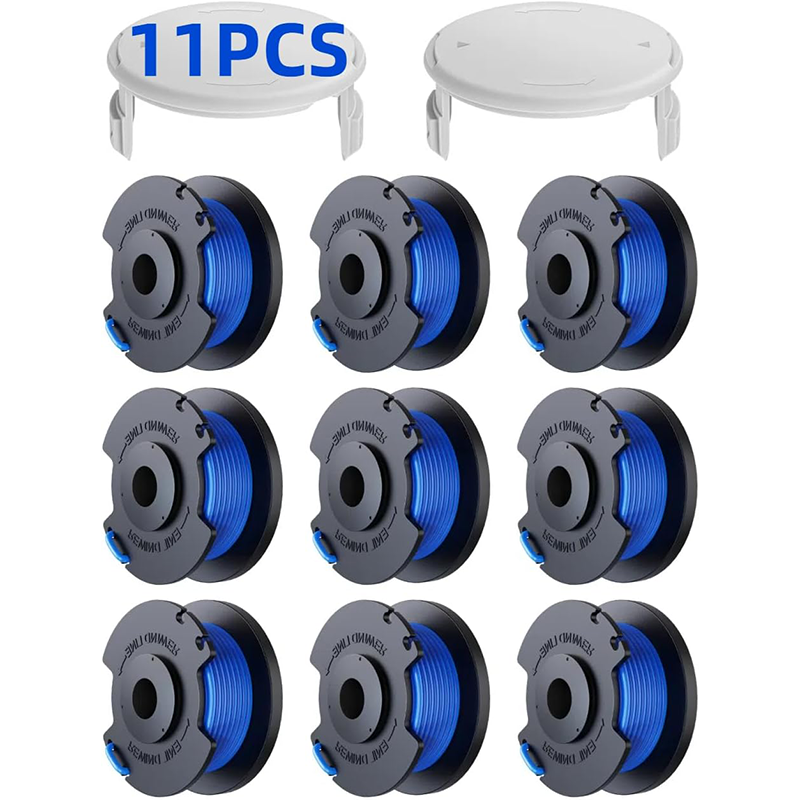 11 zapasowych szpul do kosiarki Ryobi One+ AC14RL3A 18V 24V 40V, średnica szpuli 1,65 mm, długość 3,4 m