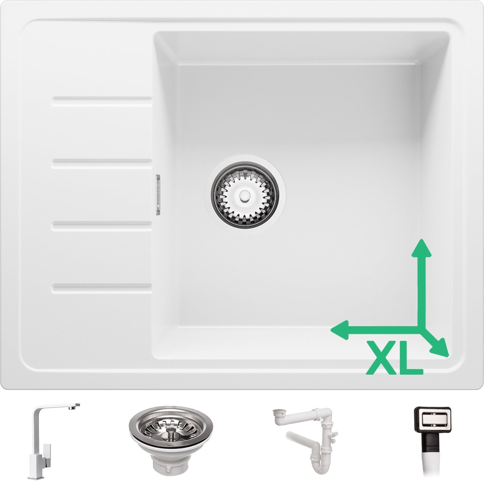 80x45 Tarja Fregadero De Cocina Cascada 304 Acero Inoxidable | Envío Gratis