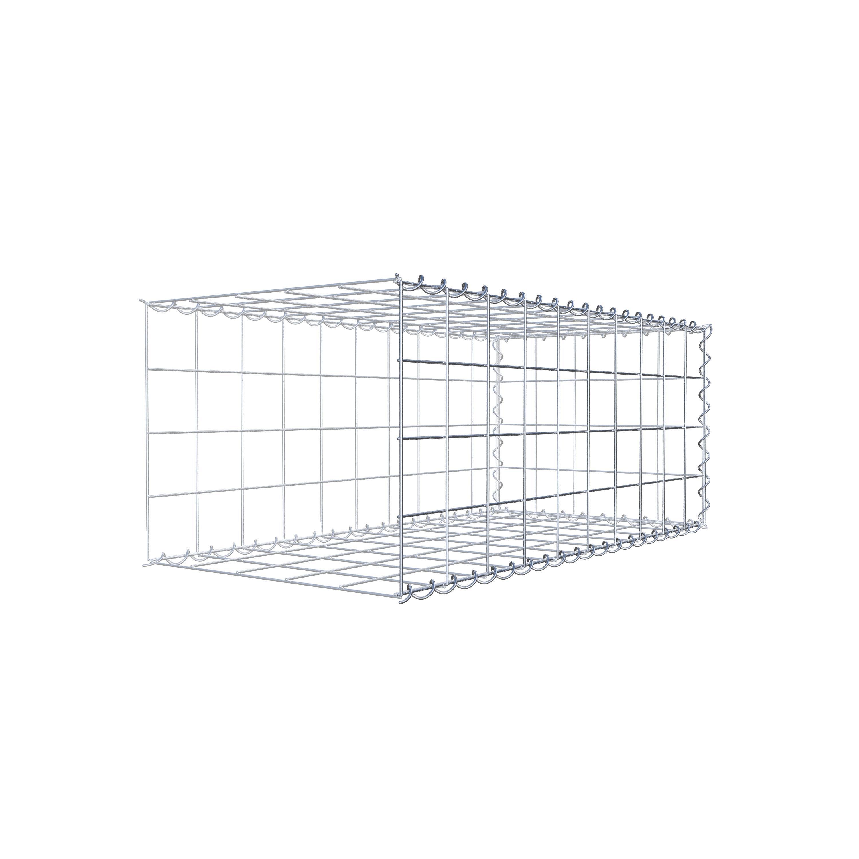 Gavión para alargar en acero galvanizado 100x40x50cm (LxAxP), malla 10 x 10cm, Espiral, sin rejilla frontal - 3