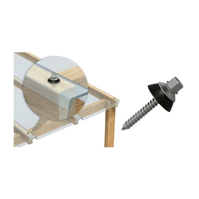 Tornillos autoperforantes con arandela de estanqueidad EPDM – Paquete de 25 tornillos - 2