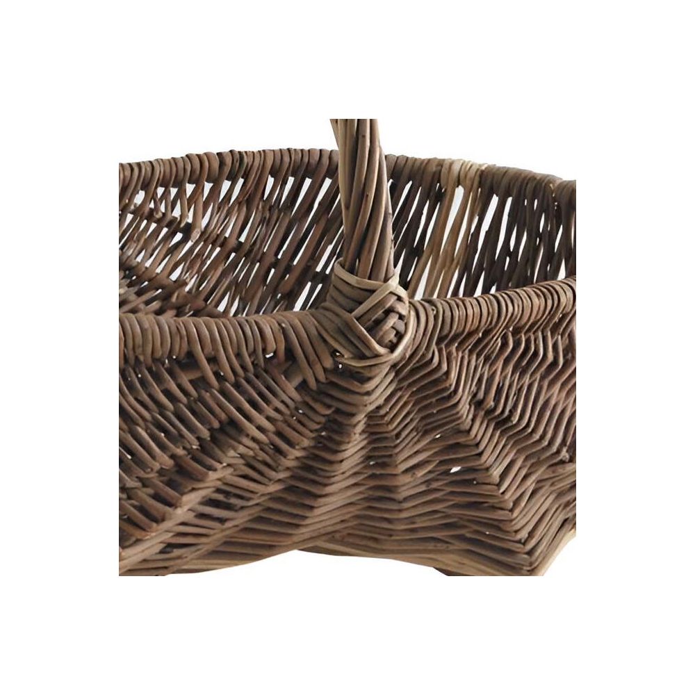 Panier bourguignon en osier brut et blanc 43 x 29 x 14-27 cm Aubry Gaspard - 4