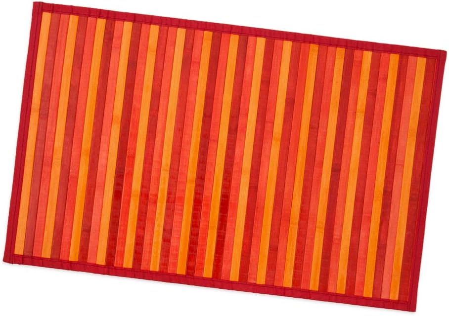 Dywan Bambusowy 50x370 cm Antypoślizgowa Prostokątny Obrus śniadaniowy Czerwony