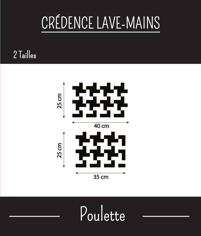 Crédence adhésive Lave-mains POULETTE 35 cm x 25 cm Ma Nouvelle Déco - 2