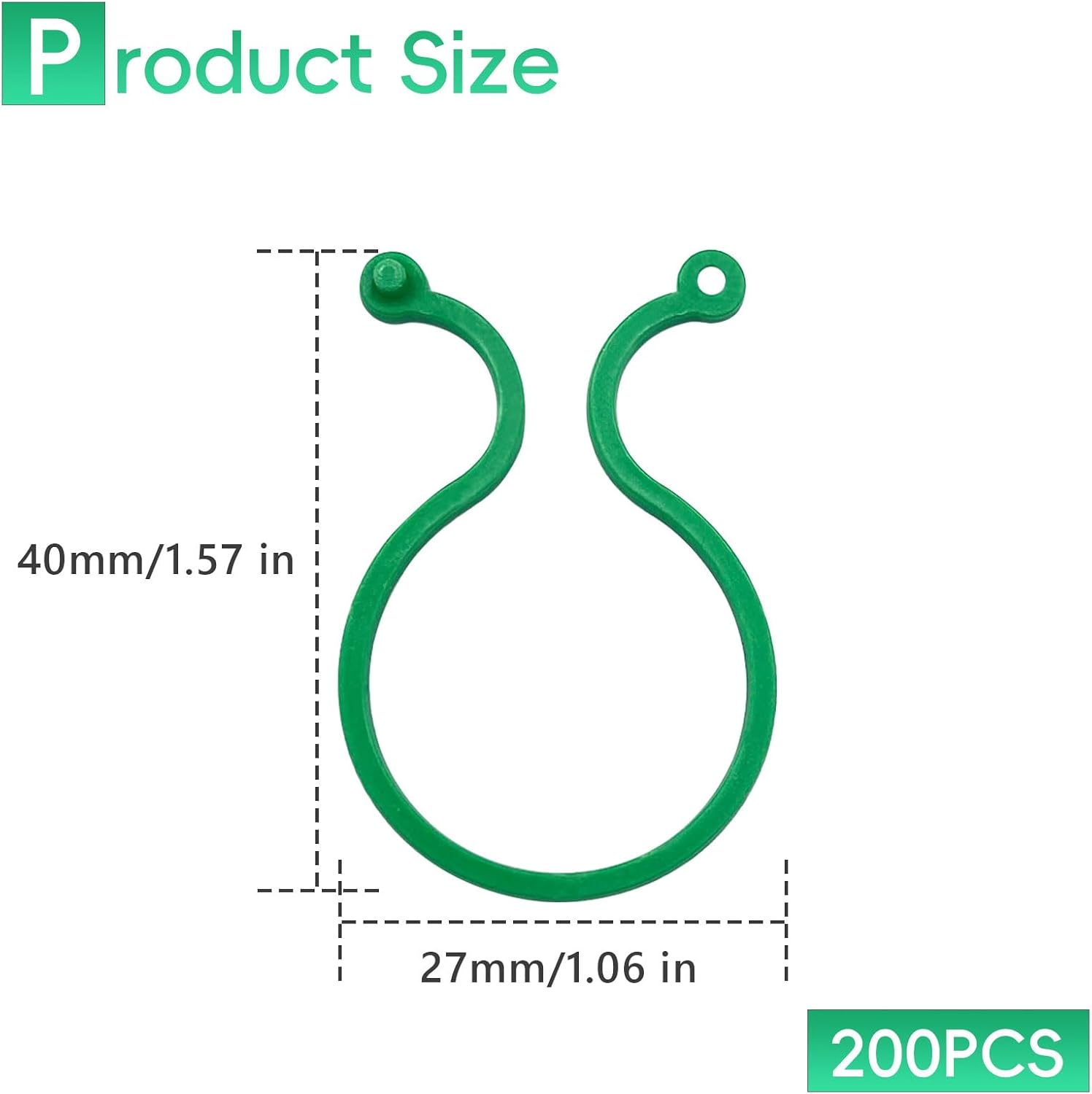200 Pièces Clips de Support pour Plantes,Attache Tomate,Réutilisables Pinces à Plantes,pour Plantes Grimpantes et Fixation de Plante - 2