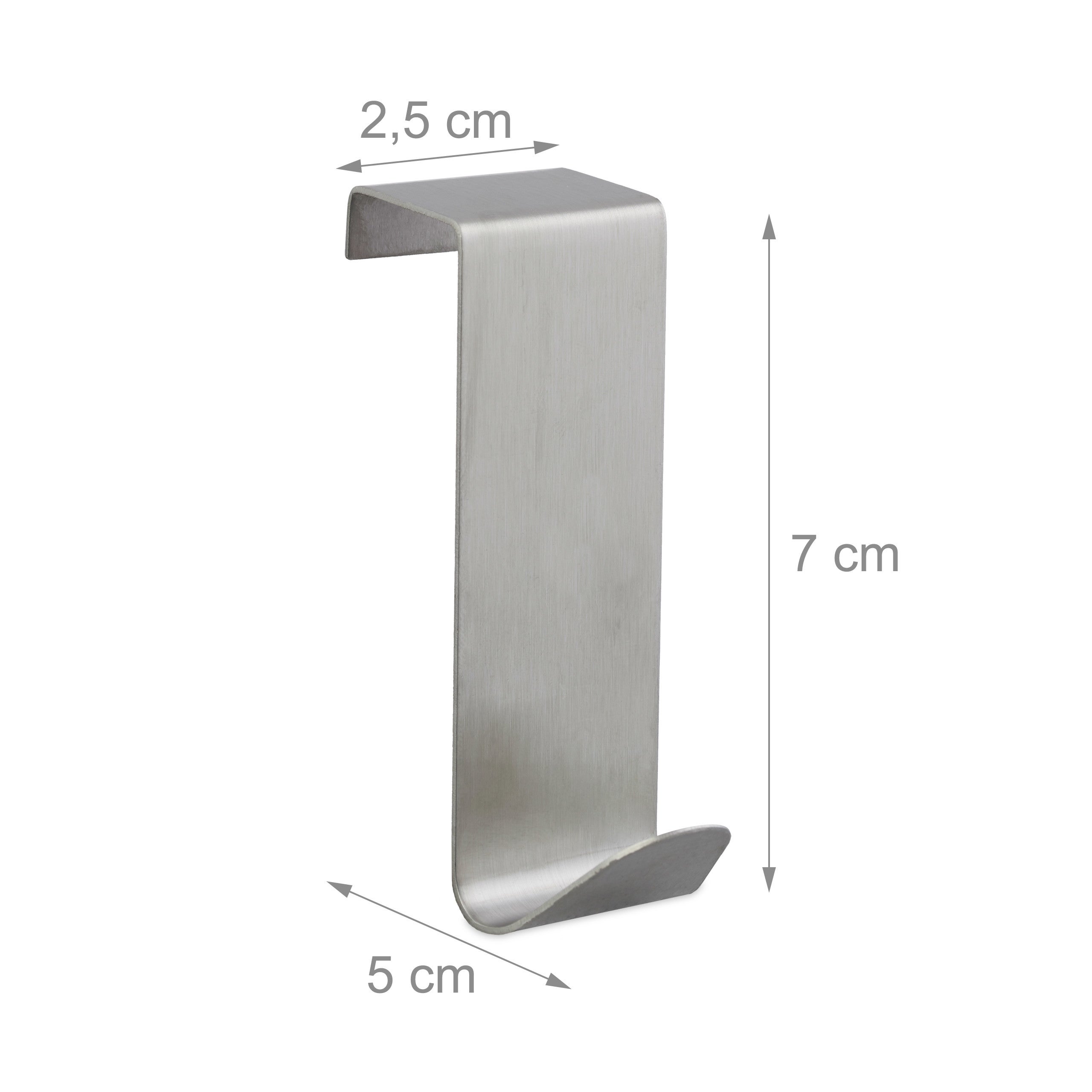 Set 40 Appendini Acciaio, da Appendere, Antiruggine, Ganci a S, Porta e Mobili da 2 cm di spessore, argento - 4