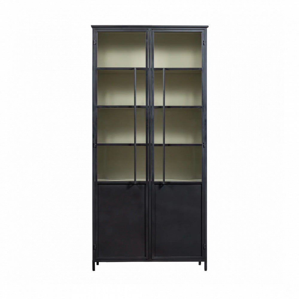Exhibit XL - Vitrine 2 portes en métal H200cm - Noir | Leroy Merlin