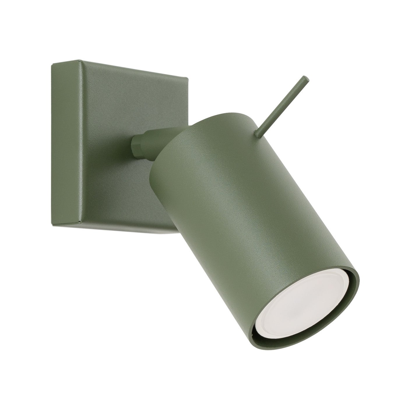 Kinkiet ścienny Ring zielony oliwkowy 1xGU10x10W do sypialni wym: 8 x 8 x 16 cm metal IP20 Sollux Lighting