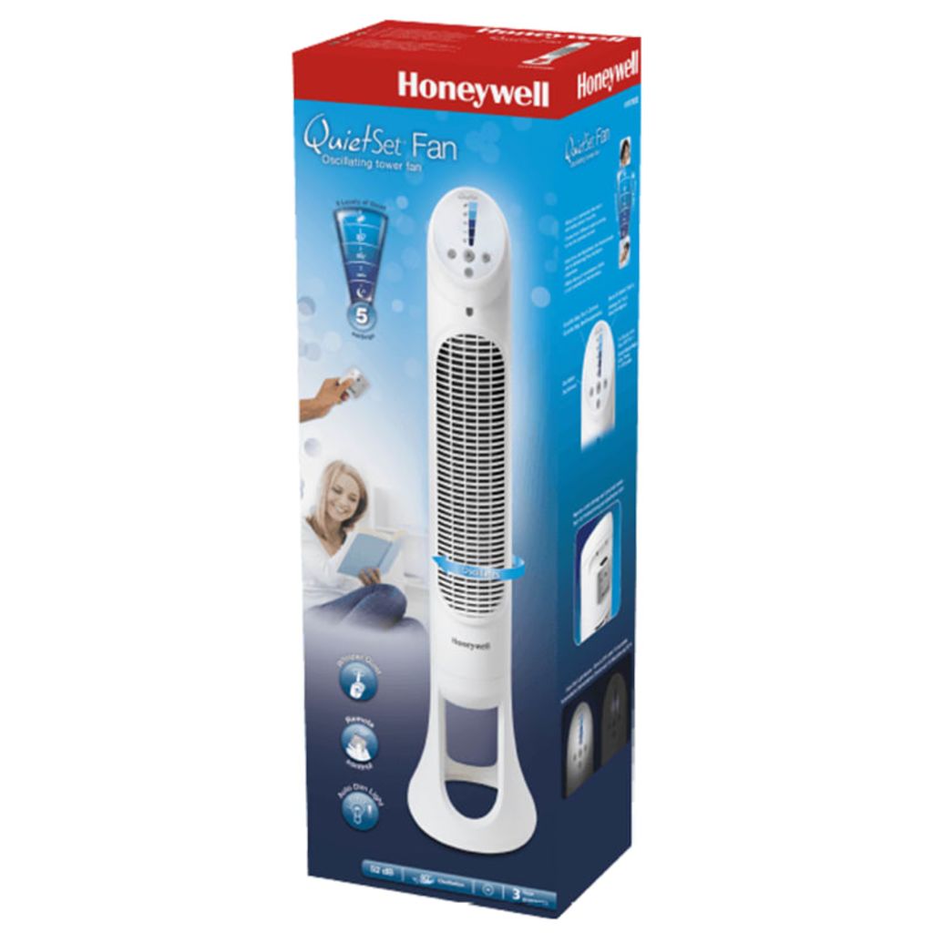 Ventilateur tour oscillant QuietSet / Télécommande / Coloris Blanc HONEYWELL - HYF260E4 - Grade B - - 2