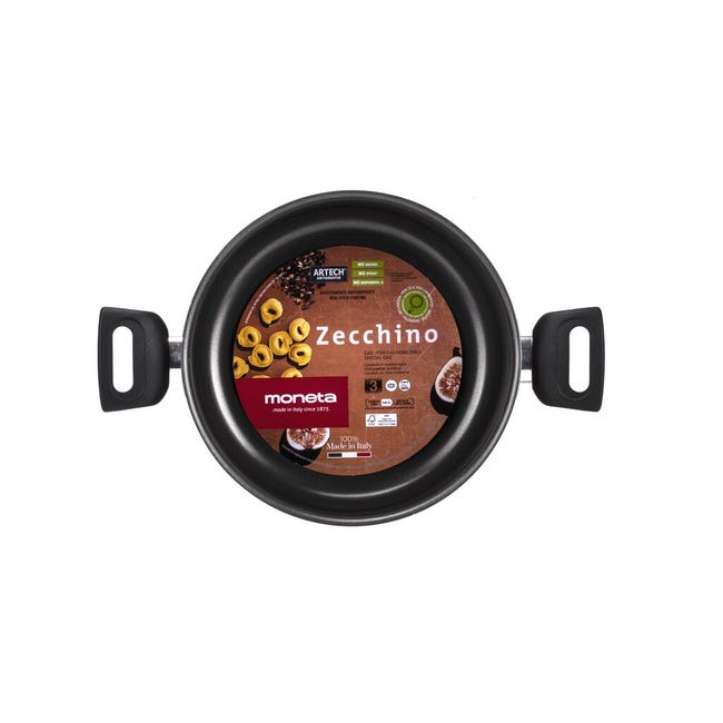 Casseruola Zecchino Moneta 18 Cm - Antiaderente Con Doppio Manico, Made In Italy Per Cucina Professionale - Foto 2