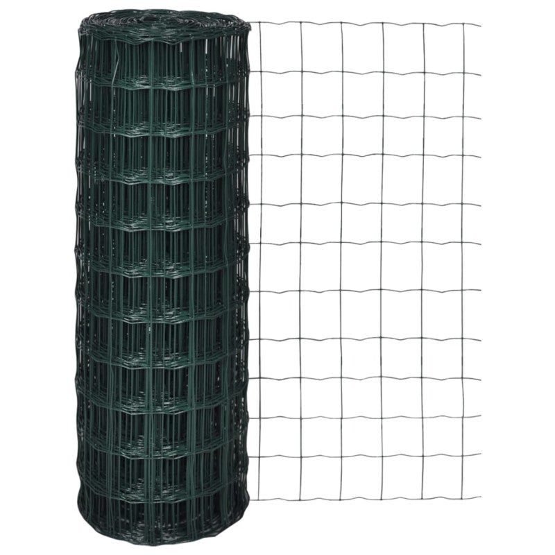 Euro ogrodzenie, stalowe, 25 x 1,0 m, zielone vidaXL