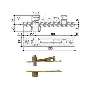 Chiudiporta A Pignone Cremagliera - Regolabile Per Porte Fino A 60kg, Design Anti-vandalo