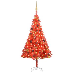 Sapin De Noël Artificiel Rose Pré-éclairé 150 Cm - 150 LEDs, 8 Modes, Alimentation USB - Pour Intérieur Et Extérieur Abrité