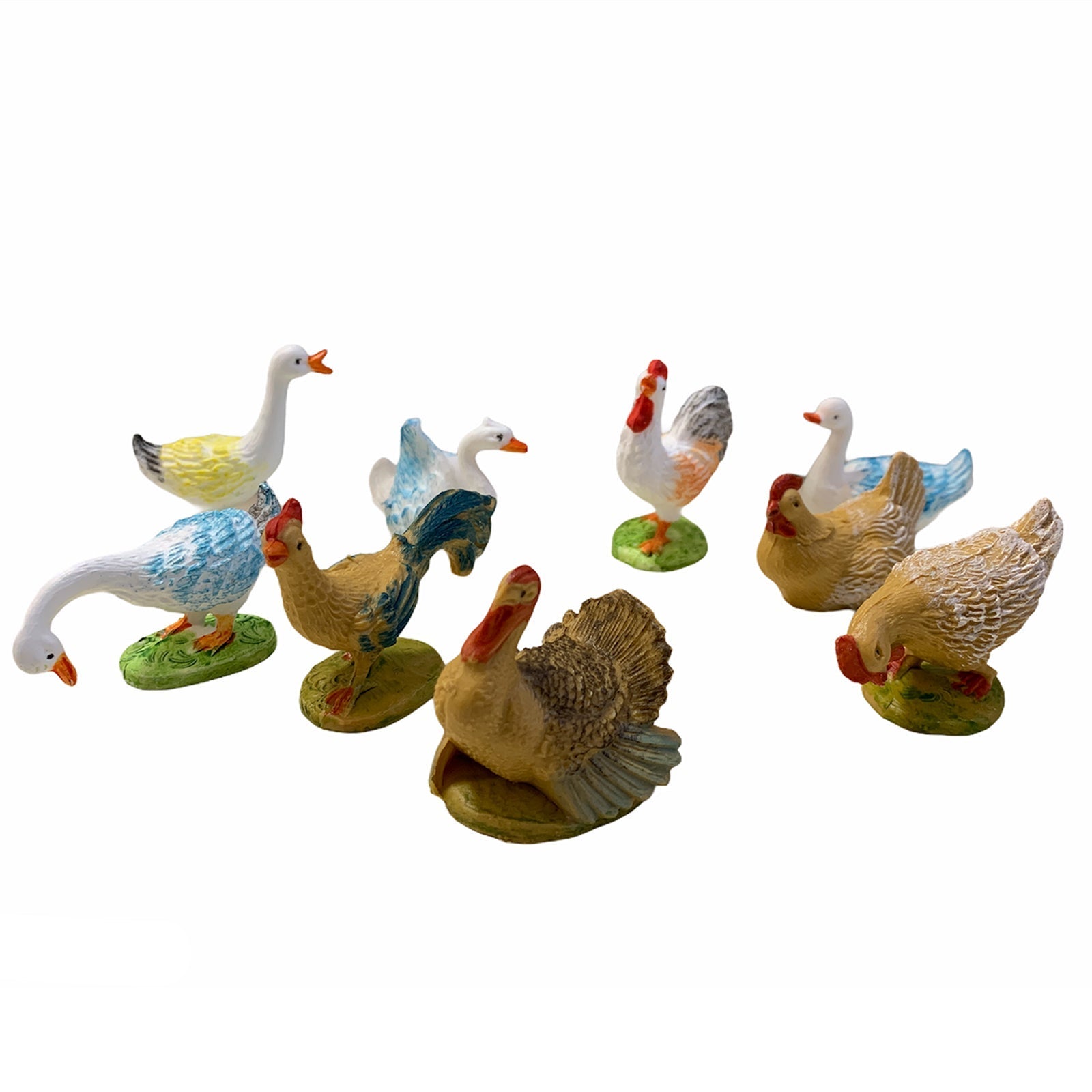 Mini Crèche De Noël En Résine - Lot De 9 Pièces Avec Crèche Et 8 Figurines (environ 5x6 Pouces), Décoration De Saison