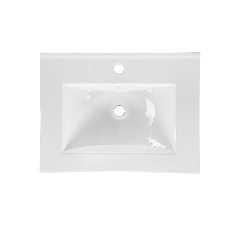 Vasque encastrable blanche céramique 60cm LAVA - 3