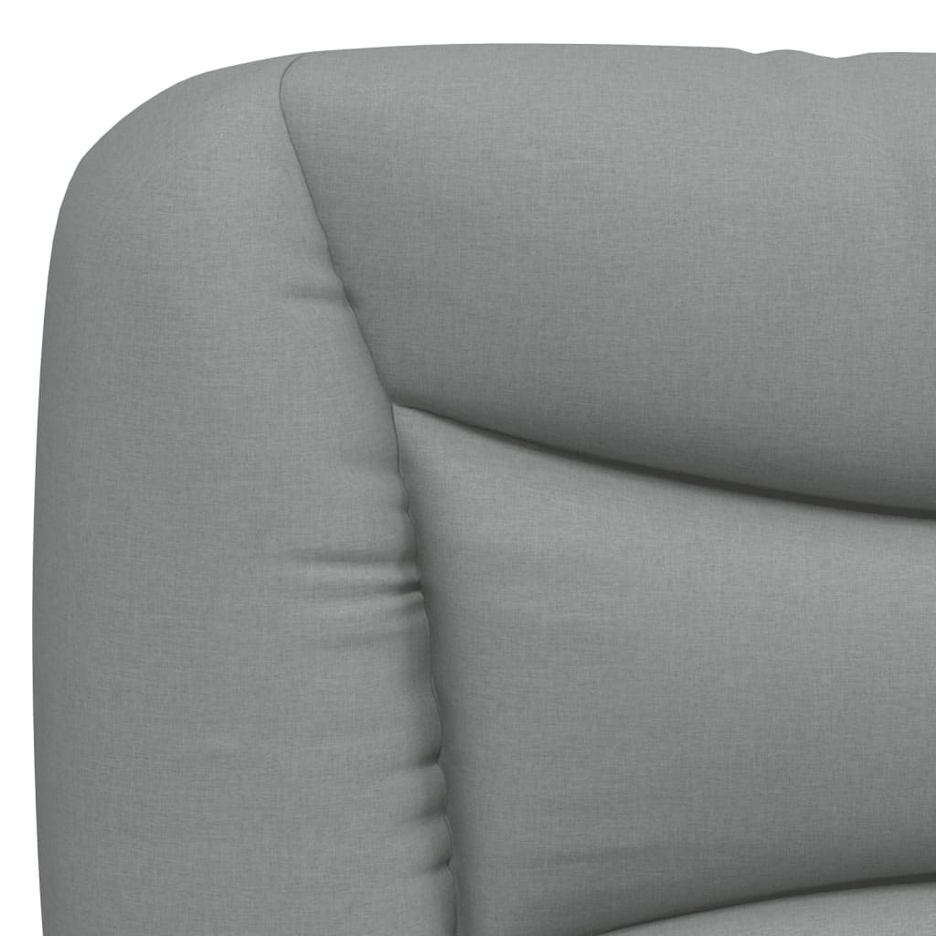 vidaXL Cabecero de cama acolchado tela gris claro 120 cm - 8