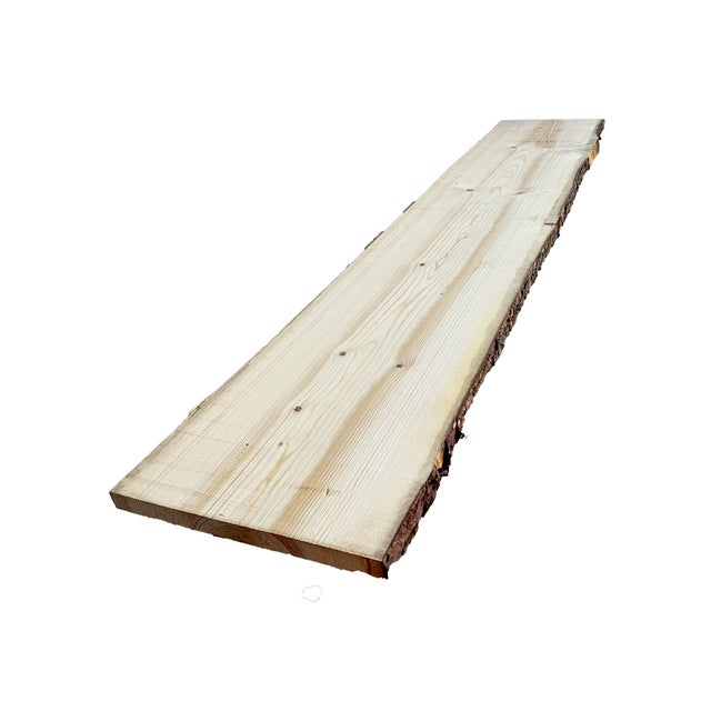 Plateau de table Sapin massif bords naturels flacheux L.200 x l.27-36 cm, Ep.28 mm