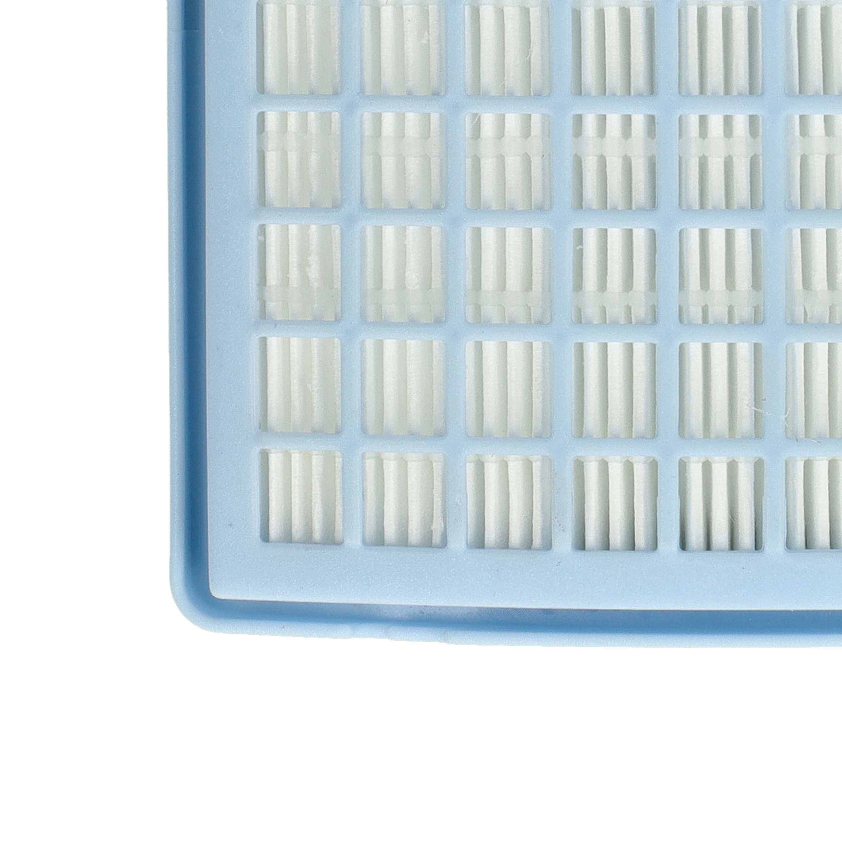 vhbw filtre compatible avec Miele S163 Parkett & Co Mini1400, S164, S164 Parquet 1500, S166 aspirateur - filtre d'évacuation HEPA blanc / bleu clair - 4