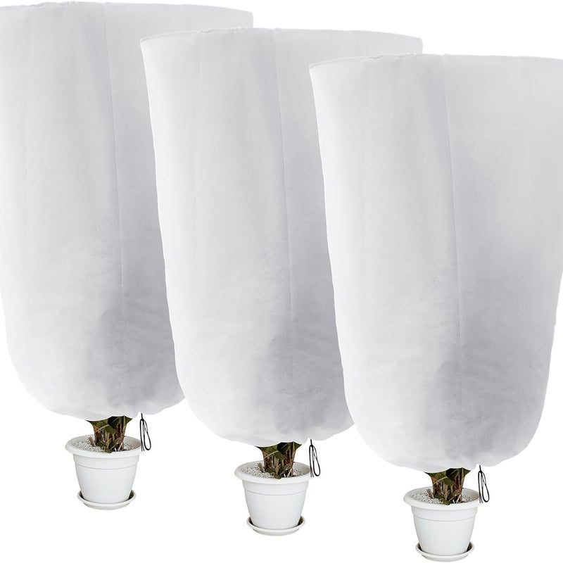 Osłony przeciwmrozowe do roślin, 120 x 180 cm, ze ściągaczem, zestaw 3 szt., białe