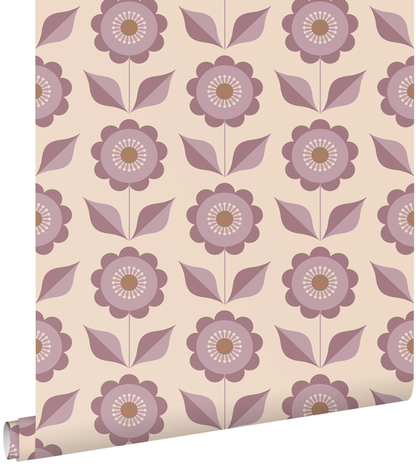 Tapeta kwiaty fioletowym - 50 x 900 cm - ESTAHOME
