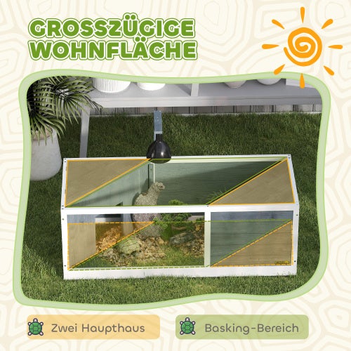 Maison pour Tortues en Bois, 120 x 50 x 40 cm, Gris - 4