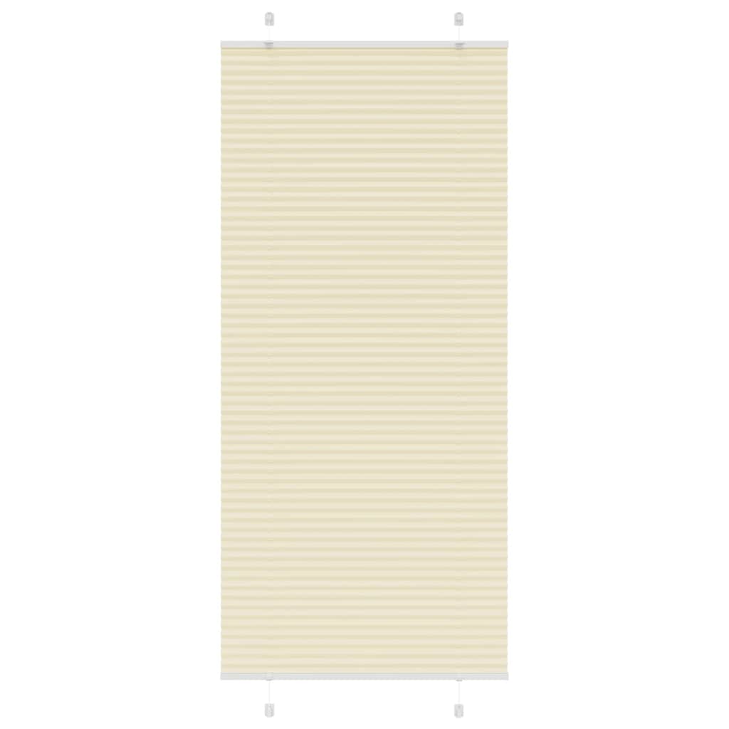 Roleta plisowana kremowa 95x200 cm Szerokość tkaniny 94,4 cm vidaXL