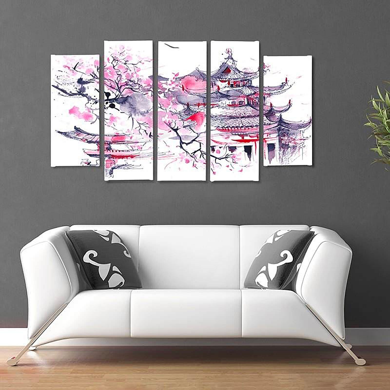 Tableau paysage japonais - 300 x 140 cm - 5