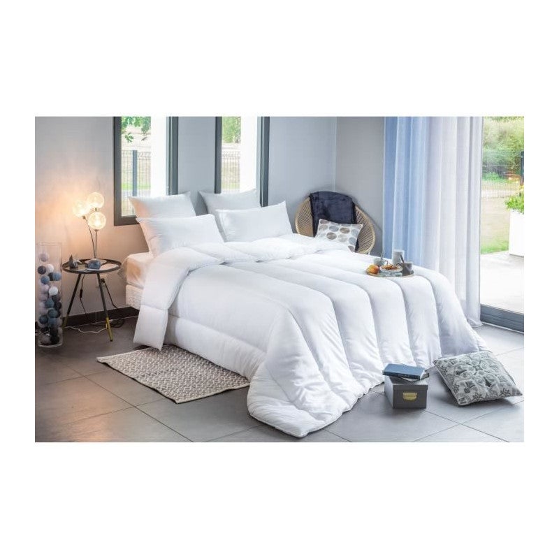 Couette légere anti-acariens - 200 gr/m² - BLANREVE - 240 x 220 cm - Blanc - 2