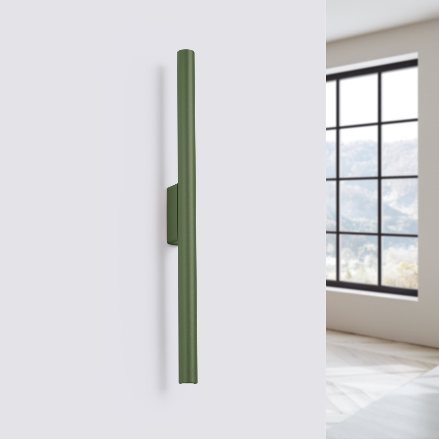 Kinkiet BRILL 2 zielony oliwkowy LED 4000K - 2.5x5x50cm Sollux