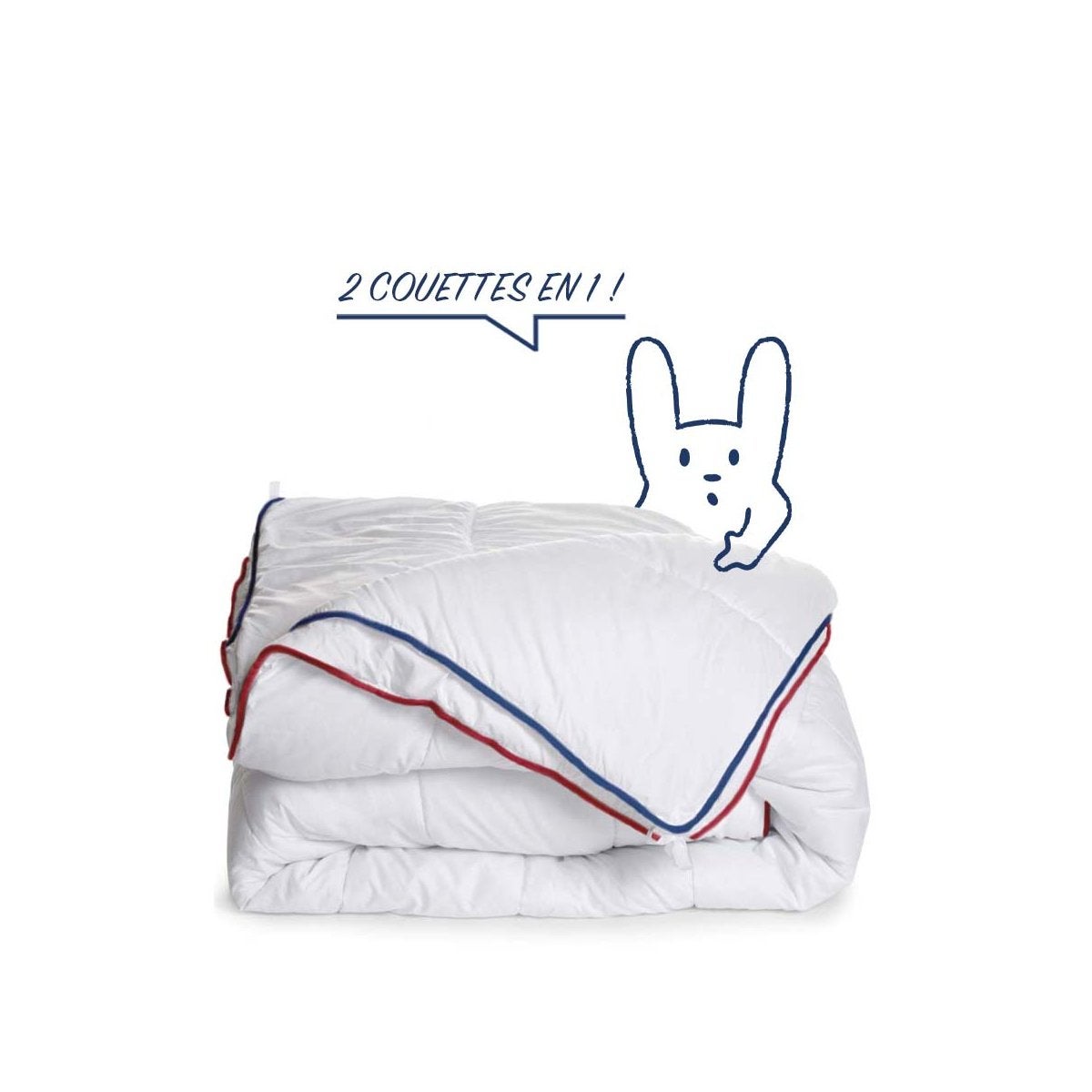 Couette 4 saisons Anti-acariens - 3 couettes en 1 - 240x260cm - 4