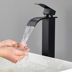 Rubinetto Da Bagno A Cascata In Nichel Spazzolato RNDIOZD - Monocomando 1/3 Fori Con Scarico Pop-Up, Inox SUS 304 - 2