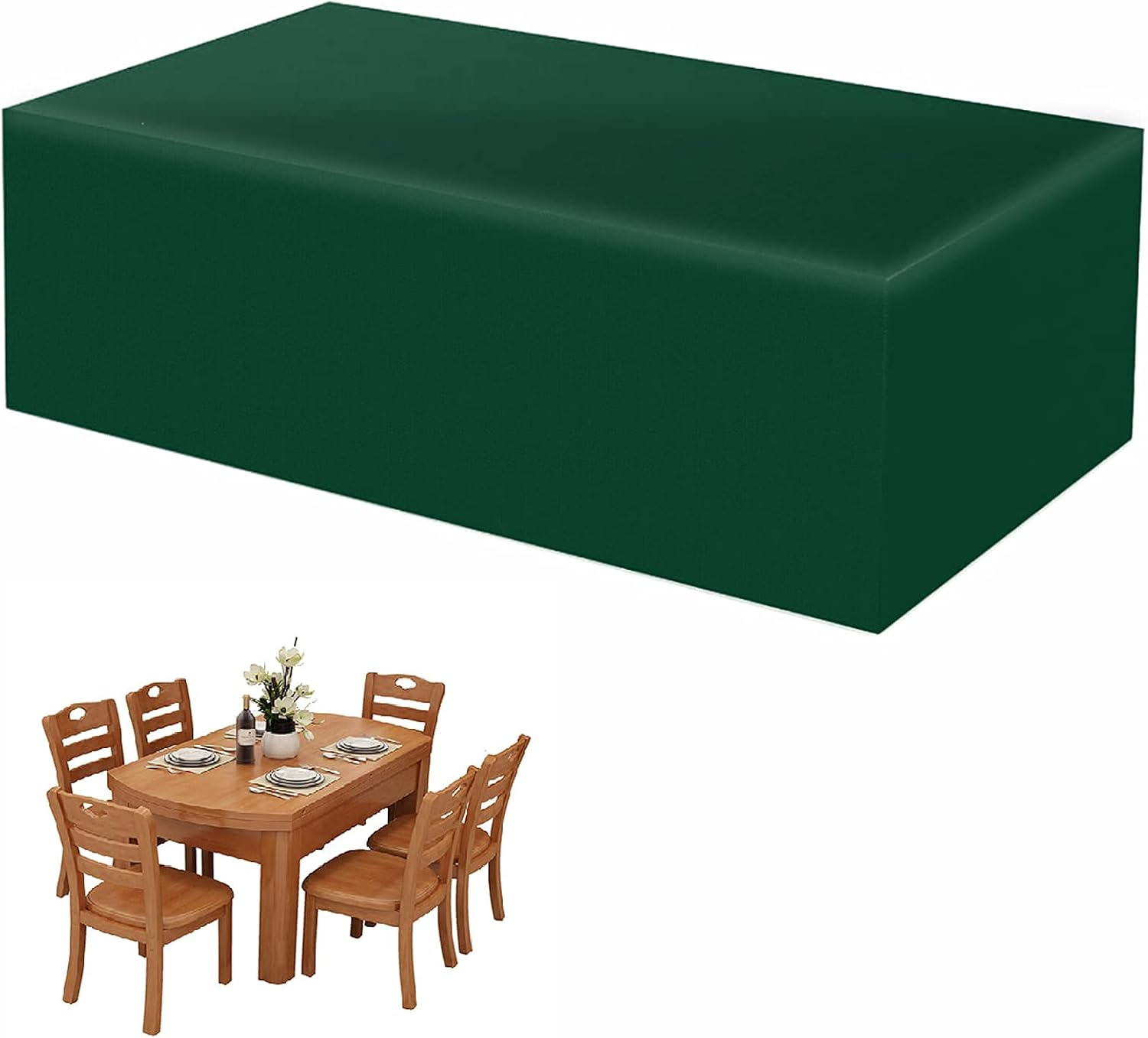 Pokrowiec na meble ogrodowe 210x140x70cm – Tkanina Oxford 210D Wodoodporna, Odporna na promieniowanie UV, Wiatroodporna – Zielony