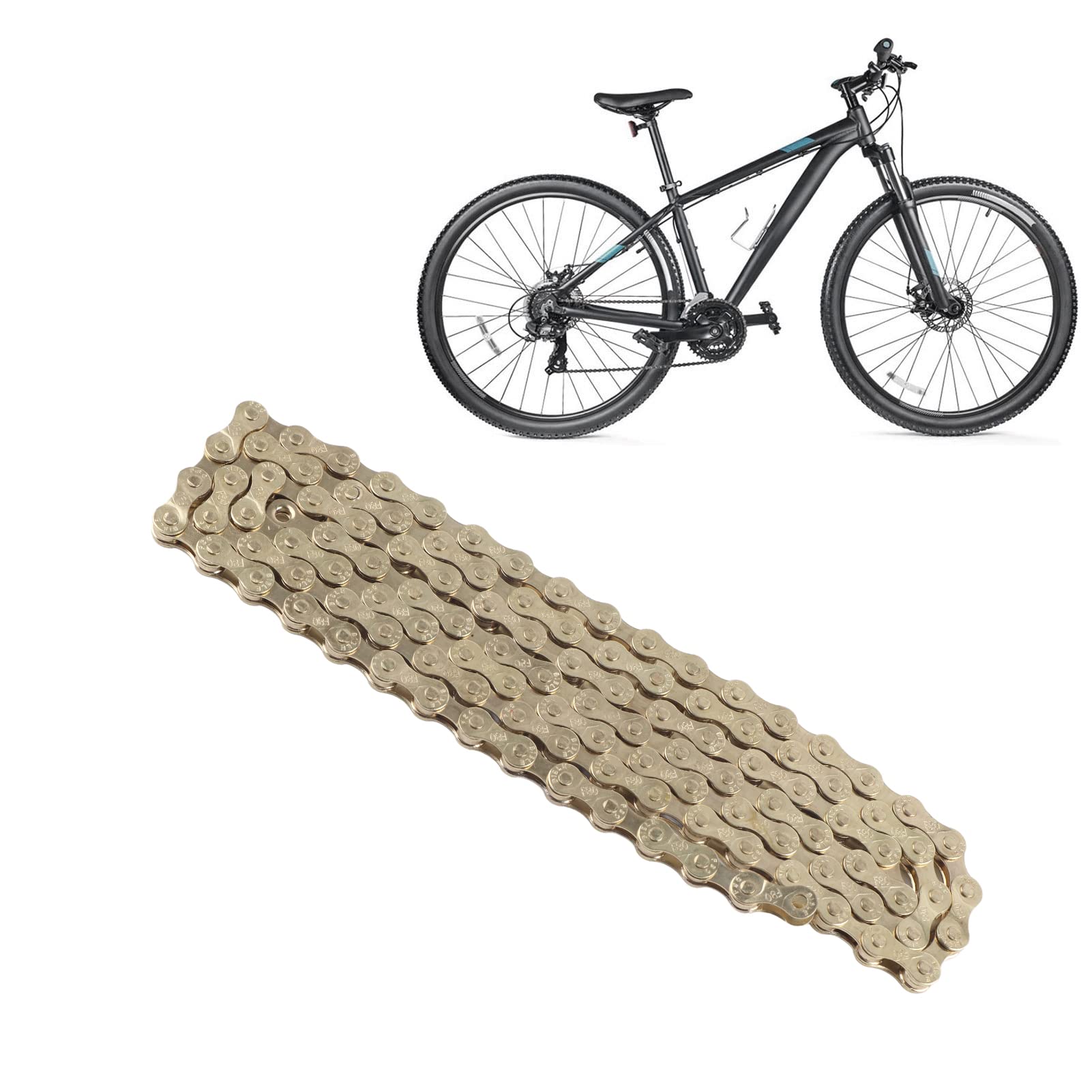 Catena per bicicletta da 116 maglie, universale, a velocità