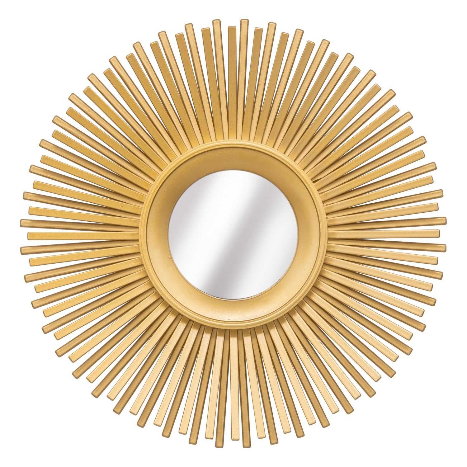 Lot de 3 miroirs Soleil - Diam. 25 cm - Doré - 4