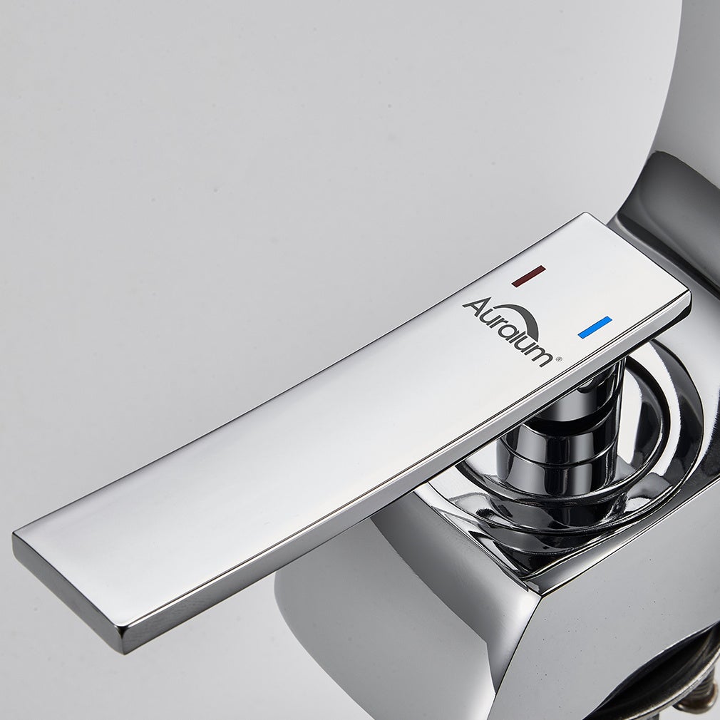 Auralum max Mitigeur de lavabo chrome L Robinet de Lavabo Mitigeur en Laiton pour Salle de Bain - 4