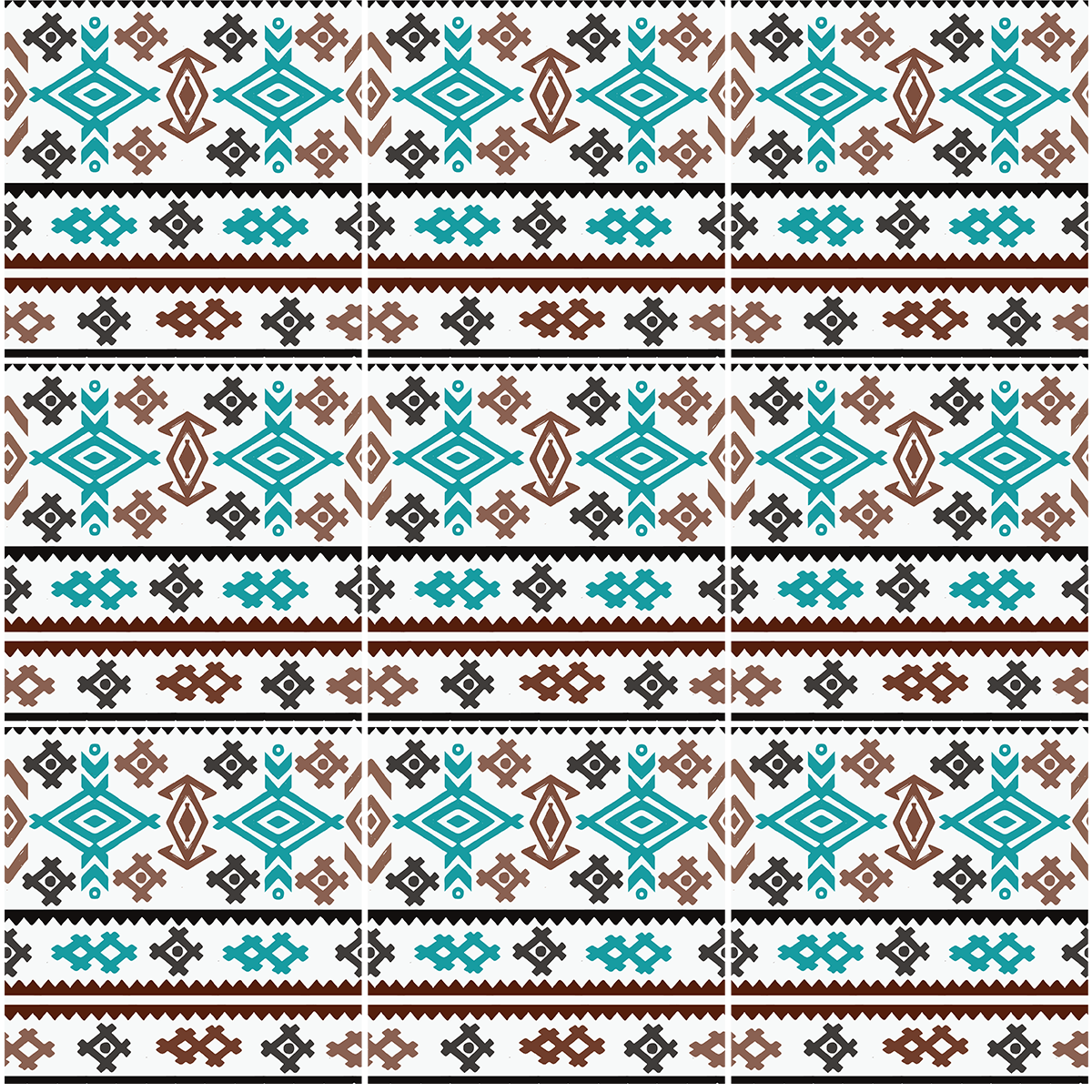 9 adesivi piastrelle etnico Mogadiscio - Sticker adesivo - adesivi murali - 9stickers10x10cm - 2