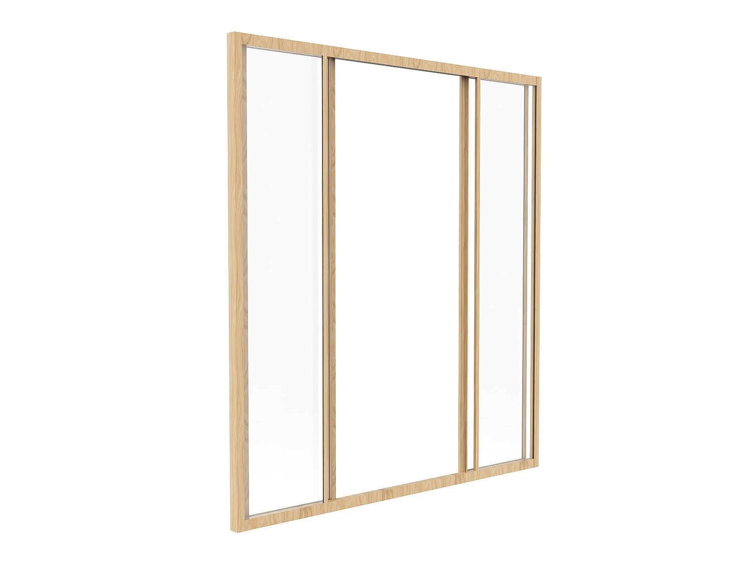 Verrière coulissante en aluminium thermolaqué naturel clair 120 x 130 cm (L x H) – RAVENA - 4