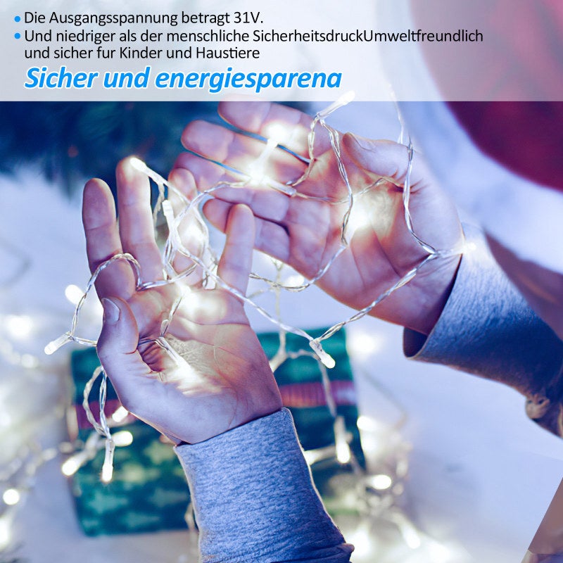 200M 1000 diod LED String Lights Cool White 8 trybów oświetlenia Garden Party Decoration Oświetlenie wewnętrzne - 3