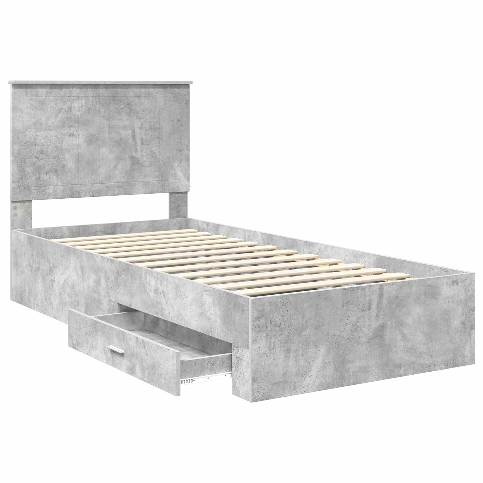 Maison Exclusive - Estrutura da Cama Cinzento 90 x 190 cm Derivados de ...