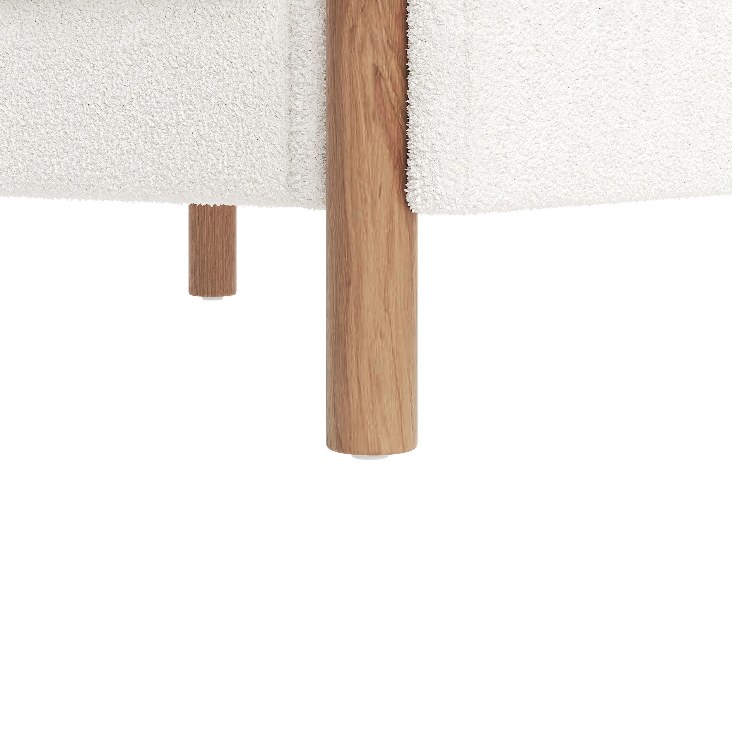 Nowoczesny fotel 87 x 83 x 88,5 cm - grube poduszki - lite drewno + bawełna PP - biały - 6
