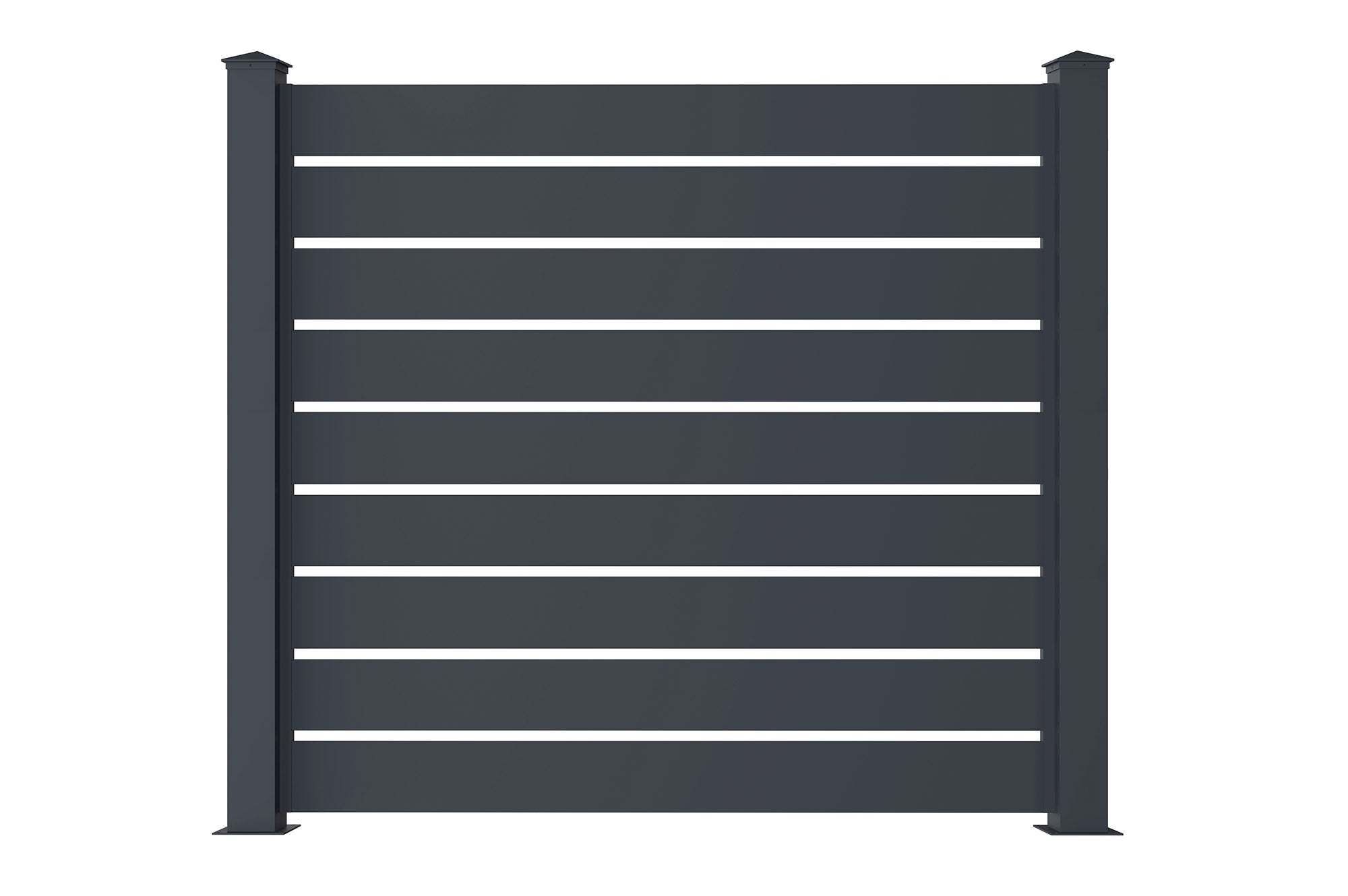 Kit clôture aluminium pleine VOGEL – H.170 cm – L.1,90 m – gris anthracite – kit complet - 3