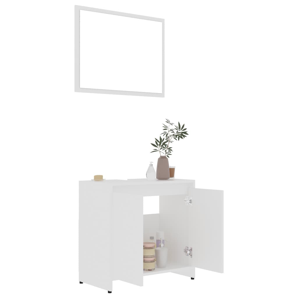 Maison Exclusive - Set Mobili da Bagno 4 pz Bianco in Truciolato - 5