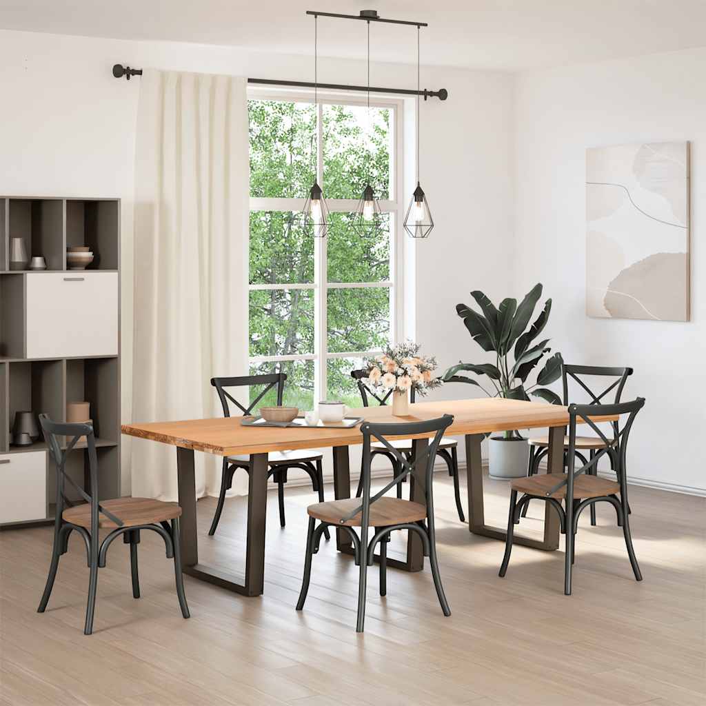 Maison Exclusive - Pieds de table à manger en forme de V, 3 pièces, acier l, 90 x (72-73,3) cm - 2