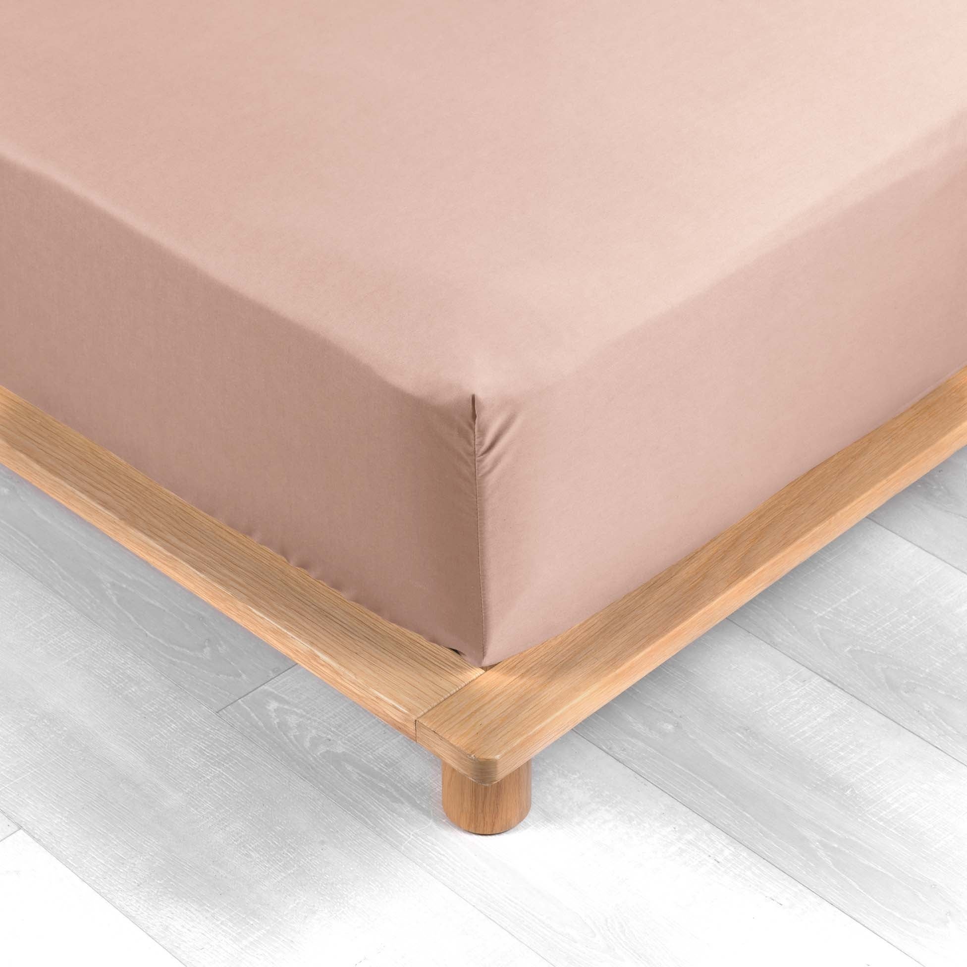 Pack parure 260 x 240 cm en percale 78 Fils + DH 160x200 cm Nude - 4