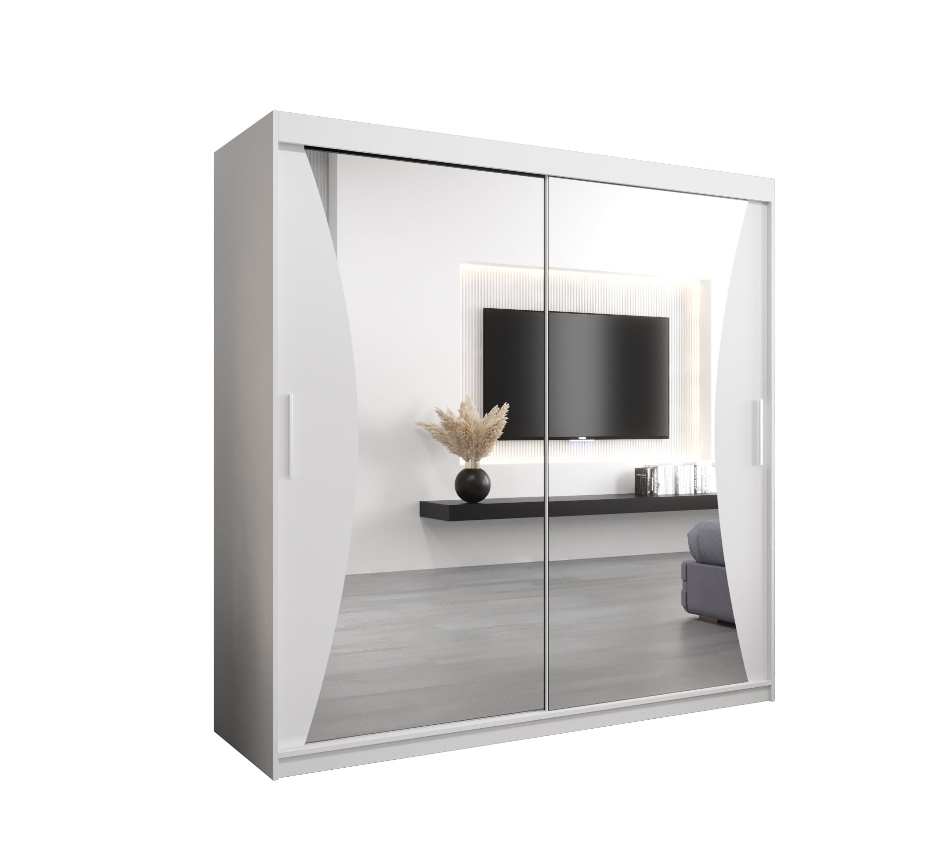 Szafa przesuwna garderoba MONACO 200 x 62 x 200 cm Biały - Abiks Meble