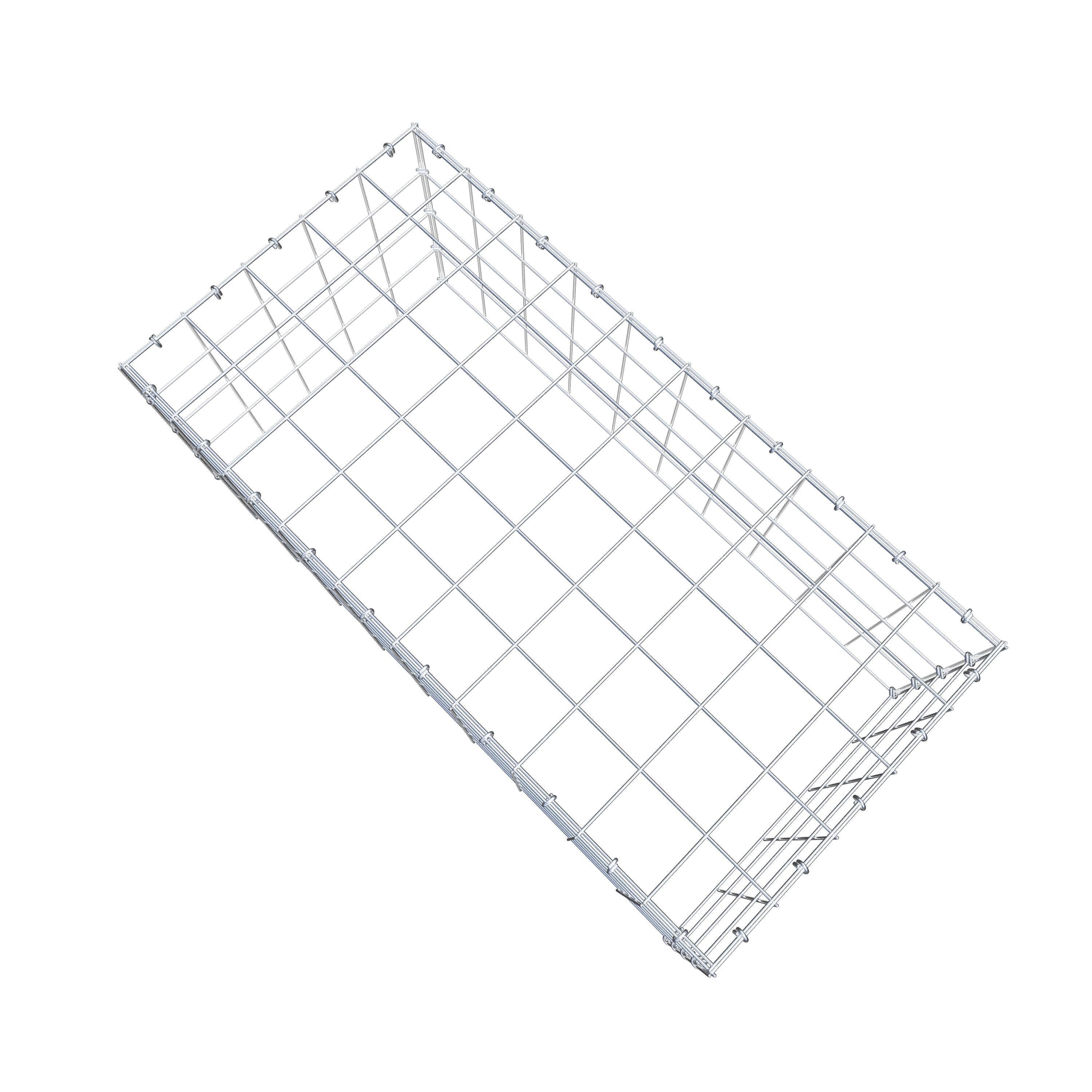 Gavión para apilar en acero galvanizado 100x40x50cm (LxAxP), malla 10 x 10cm, Anillo en C, sin rejilla inferior - 8