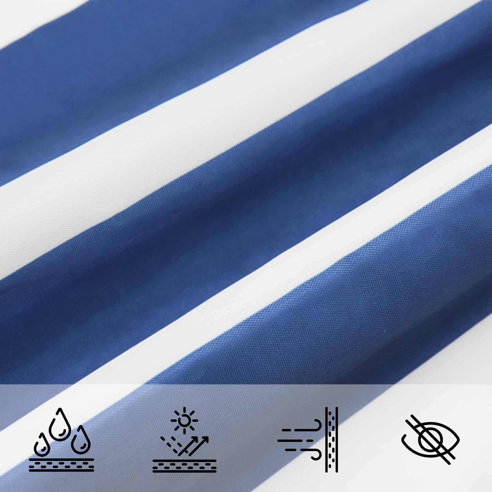 Voile d'ombrage triangulaire 6 x 6 x 6 m en polyester Oxford 100 % - 6