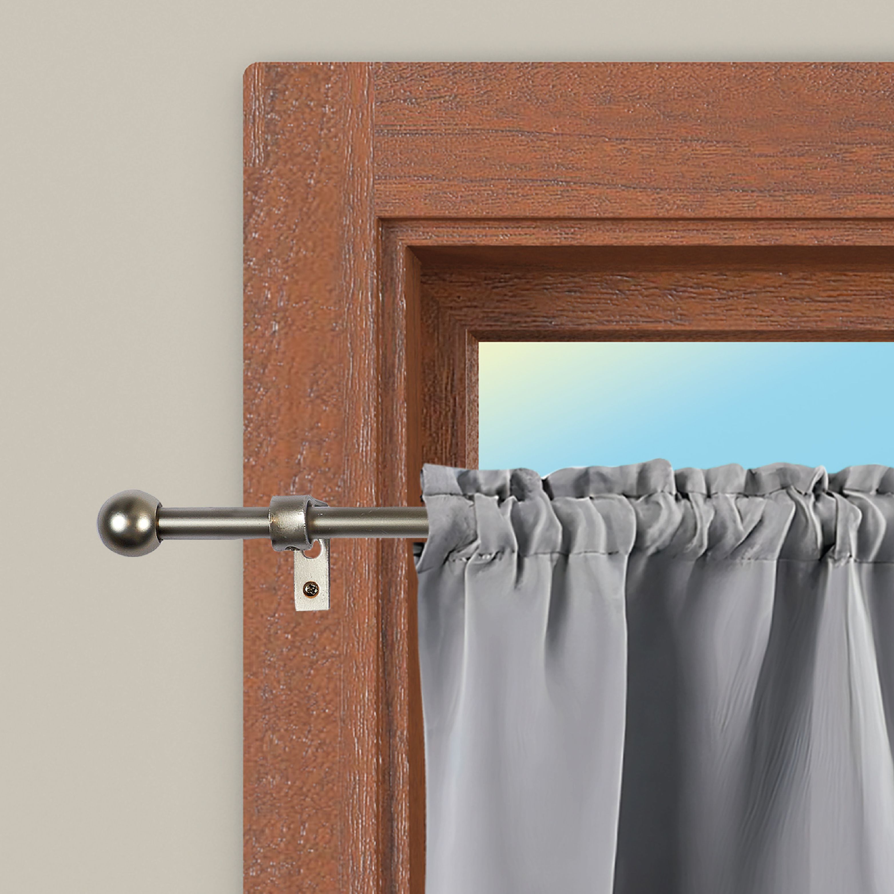 ORFOFE Lot De 2 Supports De Tringle à Rideau Double En Fer Imitation INOX 20 Mm 25 Mm, Fixation Murale Robuste Pour Barres De Rideaux, Décoration Intérieure Vintage