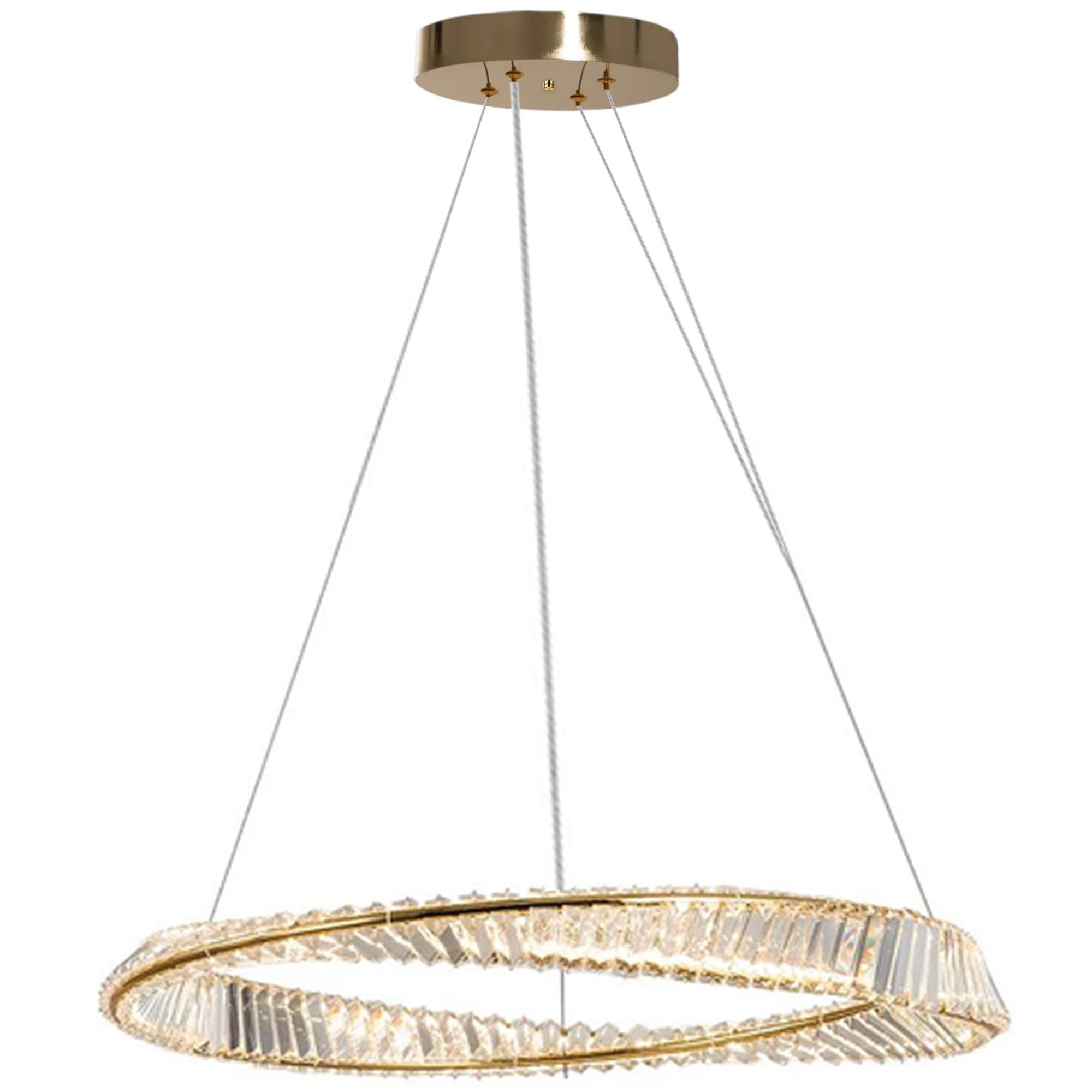Lampa Sufitowa Kryształowa Led Toolight App1064-1Cp Złoty
