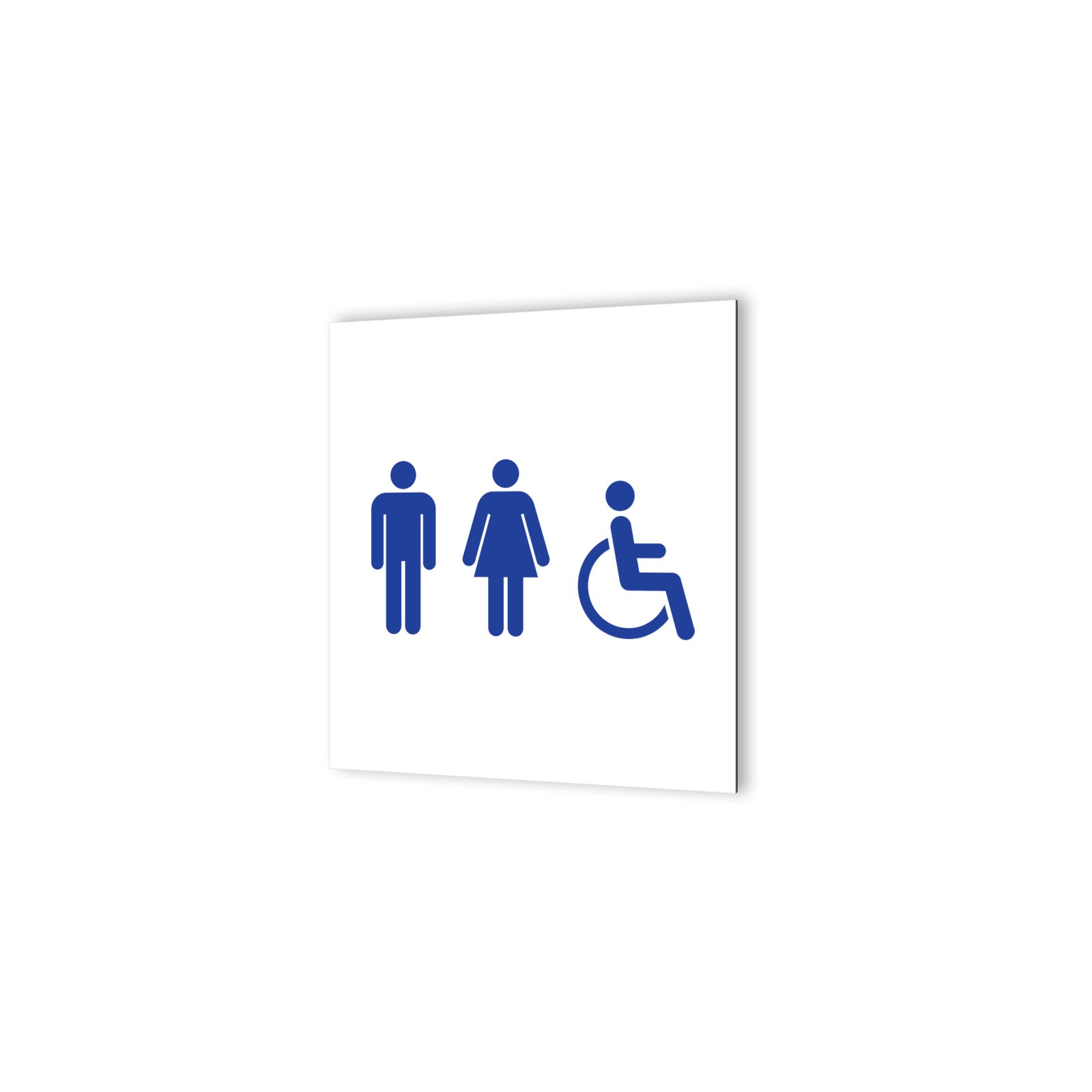 Targhetta Per WC Disabili In Alluminio - 12x12 Cm, Stampa UV Targhetta Per WC Disabili In Alluminio - 12x12 Cm, Stampa UV